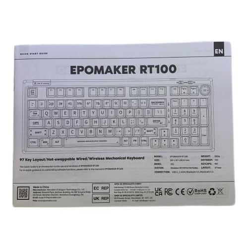 EPOMAKER (エポメーカー) ゲーミングキーボード RT100 EPRT100GY20240100087