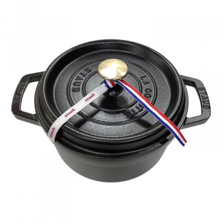 Staub (ストウブ) 両手鍋 20cm ブラック ピコ・ココット ラウンド