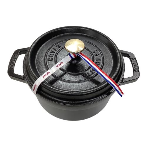Staub (ストウブ) 両手鍋 20cm ブラック ピコ・ココット ラウンド