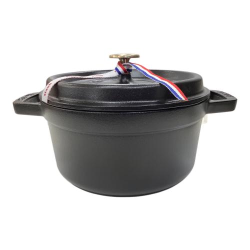 Staub (ストウブ) 両手鍋 20cm ブラック ピコ・ココット ラウンド