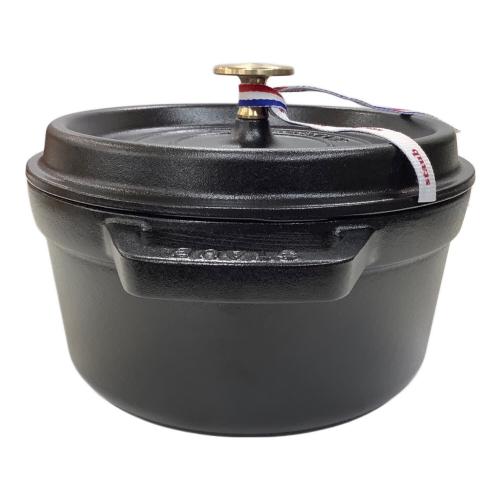 Staub (ストウブ) 両手鍋 20cm ブラック ピコ・ココット ラウンド