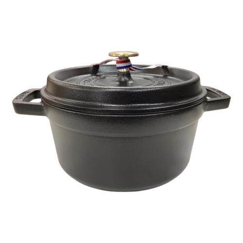 Staub (ストウブ) 両手鍋 20cm ブラック ピコ・ココット ラウンド