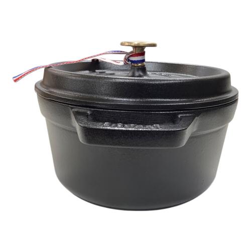 Staub (ストウブ) 両手鍋 20cm ブラック ピコ・ココット ラウンド