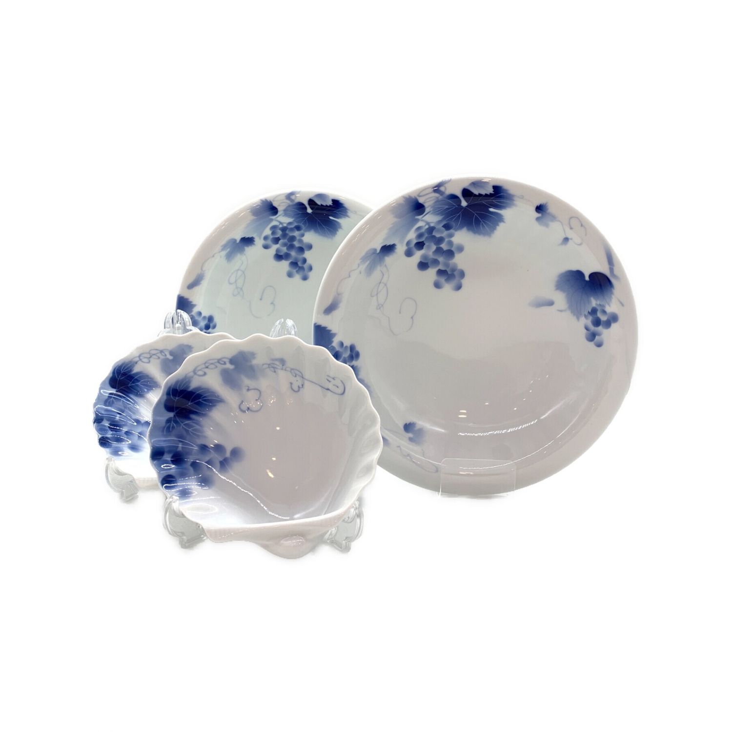 深川製磁 (フカガワセイジ) 小皿＆深皿セット ブルーワイナリー