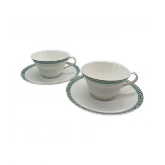 TIFFANY & Co. (ティファニー) カップ&ソーサー プラチナブルーバンド 2Pセット