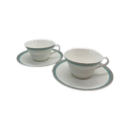 TIFFANY & Co. (ティファニー) カップ&ソーサー プラチナブルーバンド 2Pセット