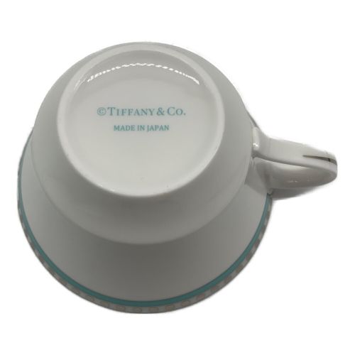 TIFFANY & Co. (ティファニー) カップ&ソーサー プラチナブルーバンド 2Pセット