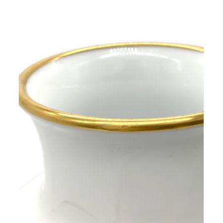 大倉陶園 (オオクラトウエン) 花瓶 ホワイト 金蝕バラ