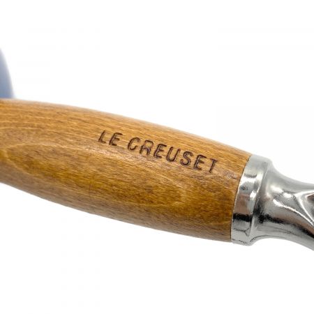 LE CREUSET (ルクルーゼ) 片手鍋 ブルー 18cm ウッドハンドル フランス製 廃盤