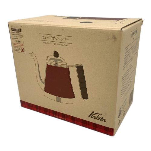 Kalita (カリタ) ウェーブポットレザー ステンレス×レザー