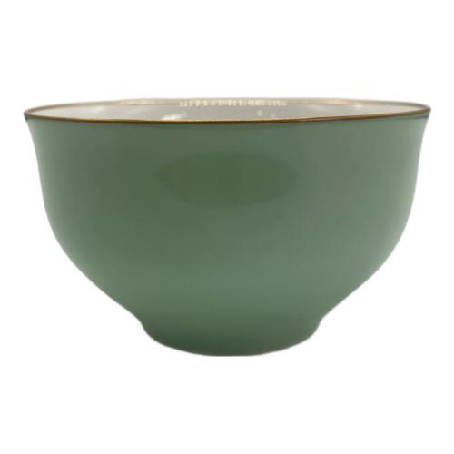 大倉陶園 (オオクラトウエン) カップ&ソーサー グリーン 色蒔き