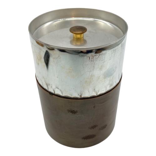 清雅堂 (セイガドウ) 生地色 鋲止銅 茶筒 茶托