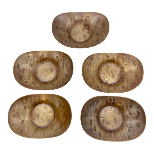 清雅堂 (セイガドウ) 生地色 鋲止銅 茶筒 茶托