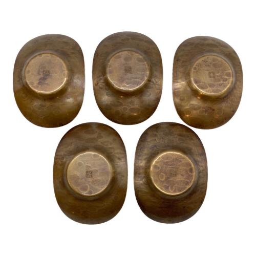 清雅堂 (セイガドウ) 生地色 鋲止銅 茶筒 茶托