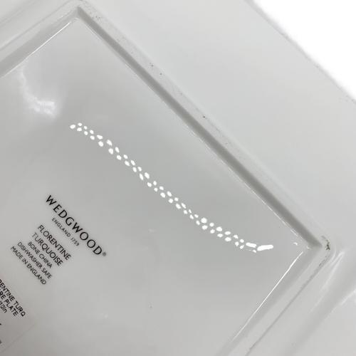 Wedgwood (ウェッジウッド) スクエアプレート 25㎝ フロレンティーン・ターコイズ