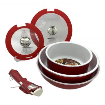 DESIGN AND STYLE 鍋・フライパン6Pセット レッド Shiny Cookware