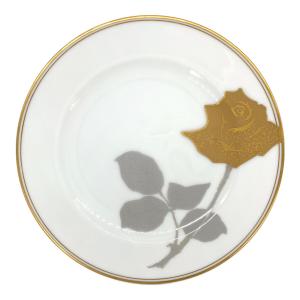 大倉陶園 (オオクラトウエン) ケーキ皿 約20㎝ 金蝕バラ