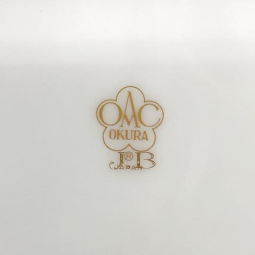 大倉陶園 (オオクラトウエン) ケーキ皿 約20㎝ 金蝕バラ