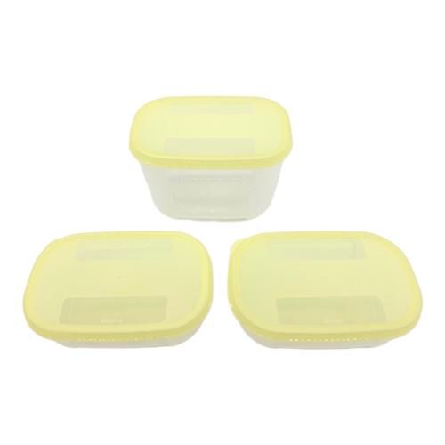 Tupperware (タッパーウェア) フリーザーメイト グリーンボックス ジェントルイエロー