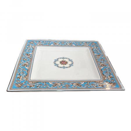 未使用✨ウエッジウッド フロレンティーンターコイズ スクエアプレート 皿 箱付 Wedgwood (ウェッジウッド) スクエアプレート 箱付き フロレン