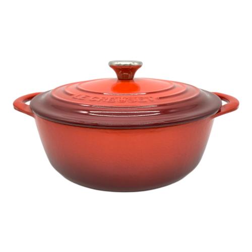 LE CREUSET (ルクルーゼ) ココットロンド 20㎝ 両手鍋 レッド 16344