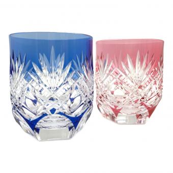 KAGAMI CRYSTAL (カガミクリスタル) グラス 色被せ切子