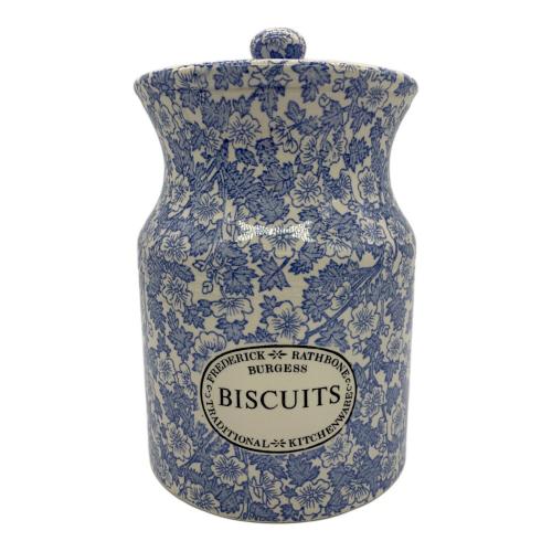 BURGESS ビスケットポット ブルー×ホワイト