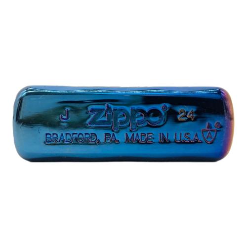 ZIPPO 2024年製 チタン コーティング アーマー（鎧） ブルー×ゴールド