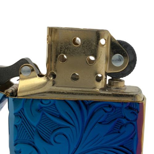 ZIPPO 2024年製 チタン コーティング アーマー（鎧） ブルー×ゴールド