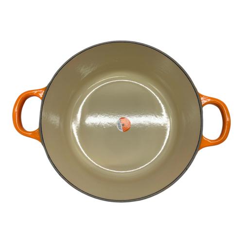 LE CREUSET (ルクルーゼ) ココット・ロンド ホーロー鍋 69147 IH対応 直径22cm オレンジ