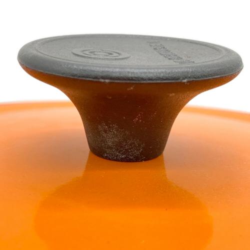 LE CREUSET (ルクルーゼ) ココット・ロンド ホーロー鍋 69147 IH対応 直径22cm オレンジ