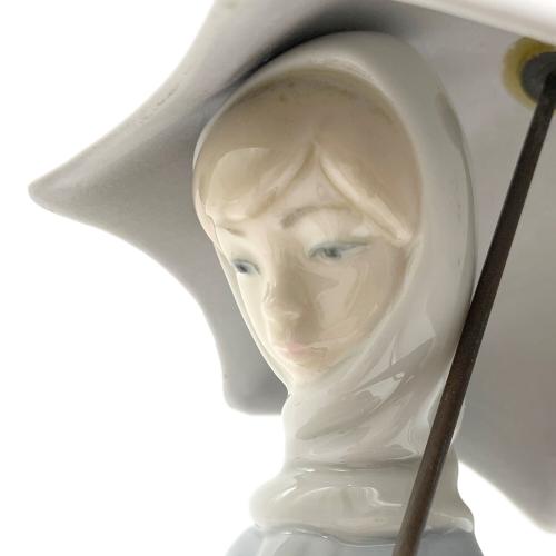 LLADRO (リヤドロ) フィギュリン 傘を持つ少女とガチョウ