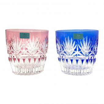 HOYA CRYSTAL (ホーヤクリスタル) オンザロックグラス 色被クリスタル