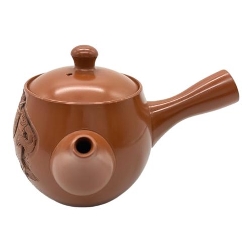 常滑焼(トコナメヤキ) 梅原玉堂(うめはら ぎょくどう)  朱泥とぎだし急須 富嶽三十六景 武州千住