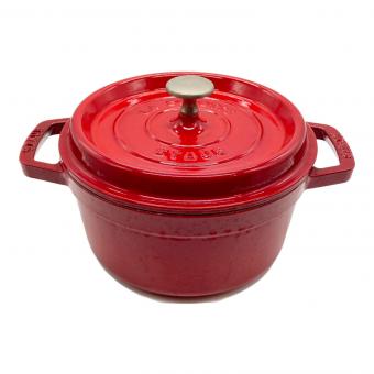 Staub (ストウブ) ピコ・ココット ラウンド 約20㎝ レッド