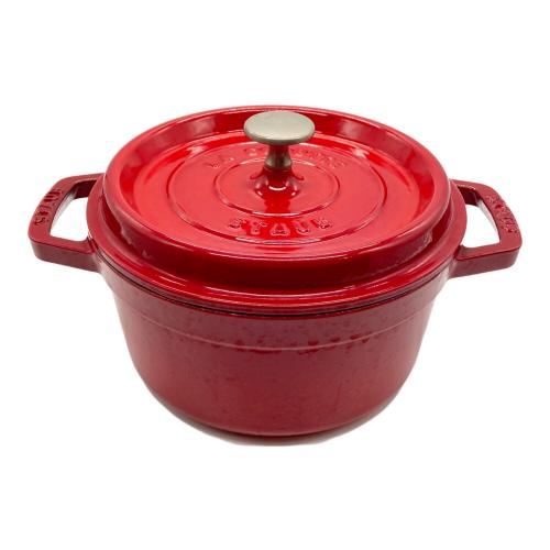 Staub (ストウブ) ピコ・ココット ラウンド 約20㎝ レッド