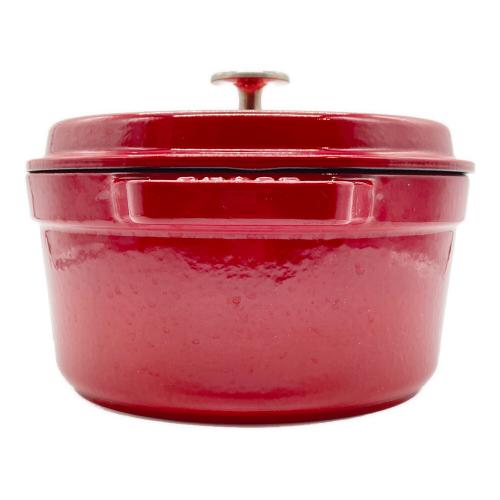 Staub (ストウブ) ピコ・ココット ラウンド 約20㎝ レッド