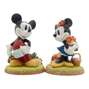 KATO KOGEI（カトウ コウゲイ）GARDEN SERIES FIGURINE ミッキー ミニー 陶器 2Pセット ディズニーグッズ