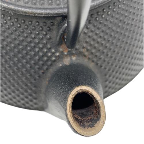 IWACHU (イワチュウ) 南部鉄器 鉄瓶 黒焼付 0.65L 鉄瓶兼用急須 5型新アラレ IH対応