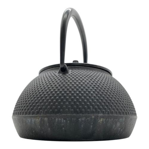 IWACHU (イワチュウ) 南部鉄器 鉄瓶 黒焼付 0.65L 鉄瓶兼用急須 5型新アラレ IH対応