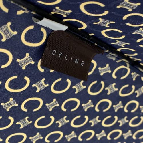 CELINE (セリーヌ) マカダム柄 傘 ネイビー×ベージュ