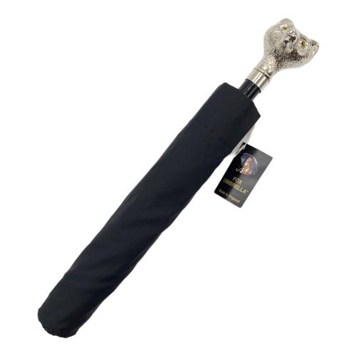 FOX UMBRELLAS (フォックスアンブレラズ) TE13 FOX HEAD HANDLE NICKEL FINISH 折りたたみ傘 フォックスヘッド