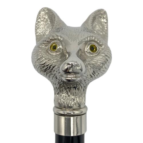 FOX UMBRELLAS (フォックスアンブレラズ) TE13 FOX HEAD HANDLE NICKEL FINISH 折りたたみ傘 フォックスヘッド