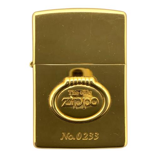 ZIPPO (ジッポ) オイルライター ゴールド仕上げ  限定1000個 通しナンバー入り No.0233