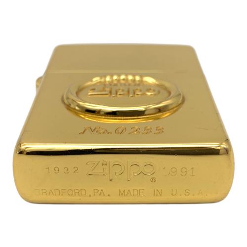 ZIPPO (ジッポ) オイルライター ゴールド仕上げ  限定1000個 通しナンバー入り No.0233