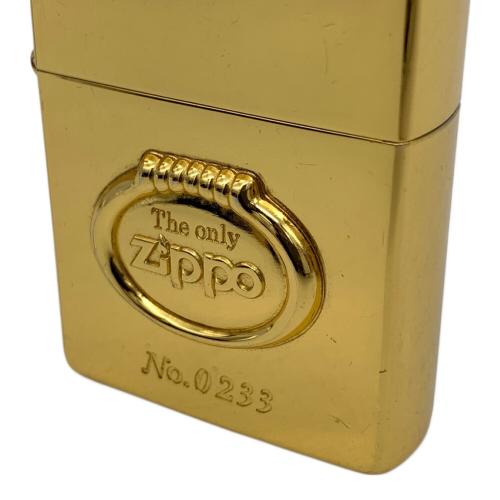 ZIPPO (ジッポ) オイルライター ゴールド仕上げ  限定1000個 通しナンバー入り No.0233