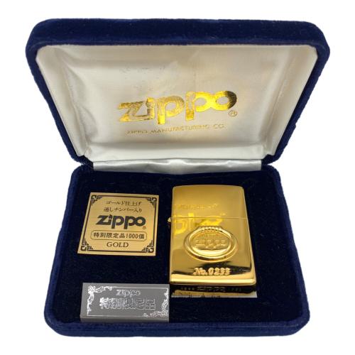 ZIPPO (ジッポ) オイルライター ゴールド仕上げ  限定1000個 通しナンバー入り No.0233