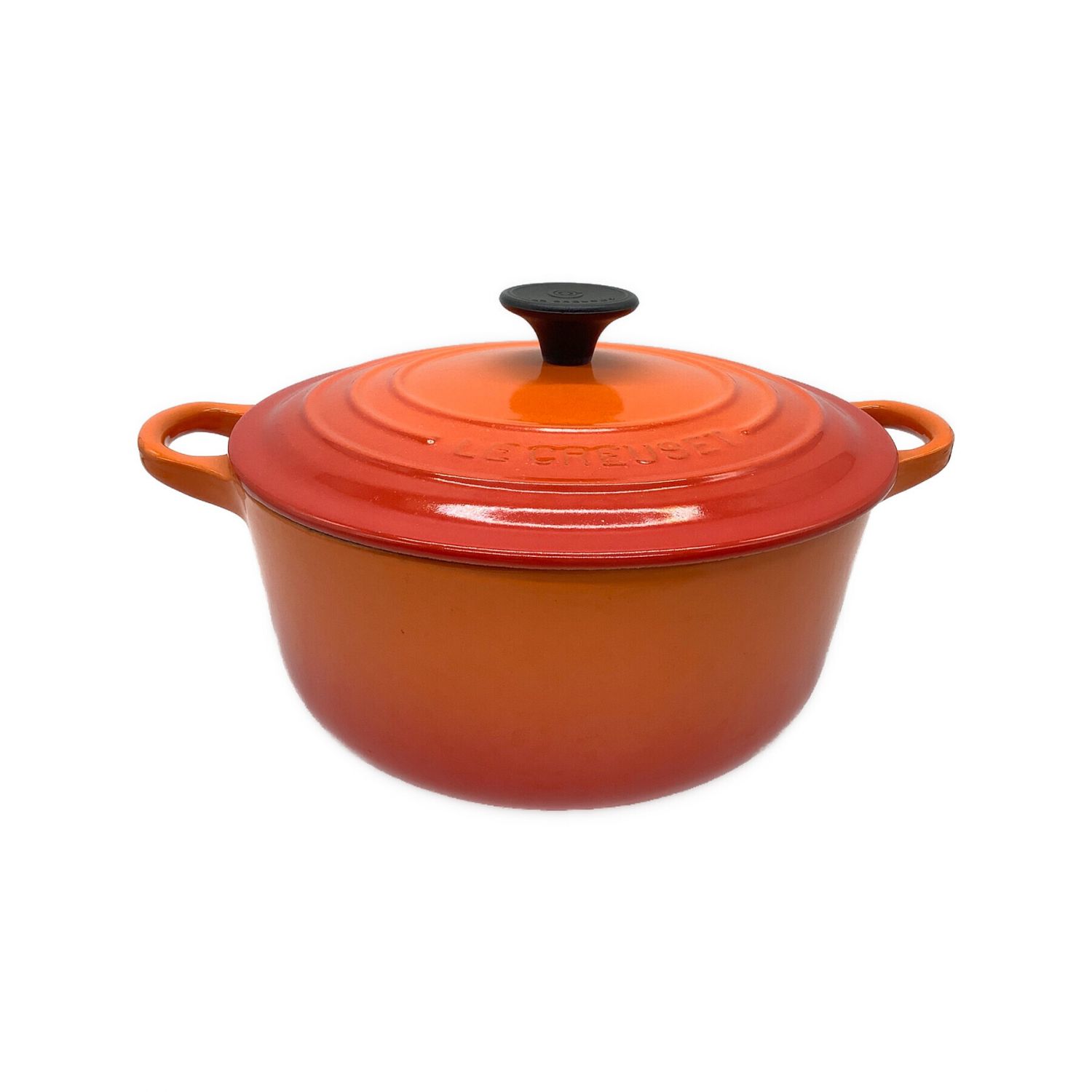 LE CREUSET (ルクルーゼ) 両手鍋 オレンジ ココット・ロンド20