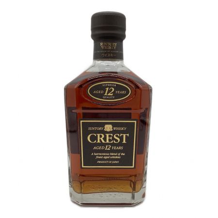 サントリー ウィスキー 旧ボトル 黒キャップ 750ml CREST 12年 未