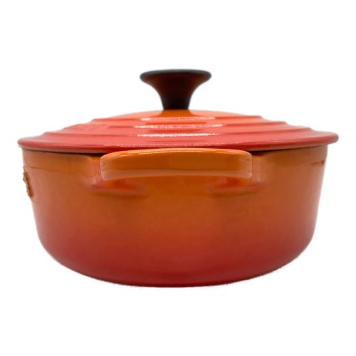 LE CREUSET (ルクルーゼ) ココット・ロンド オレンジ 18cm｜トレファク